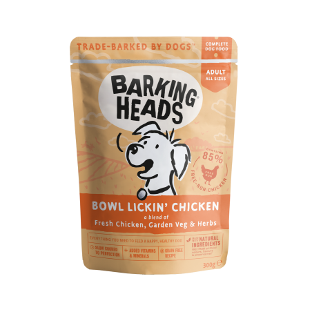 Barking Heads Bowl Lickin' Chicken konservai šunims su vištiena 10vnt x300g