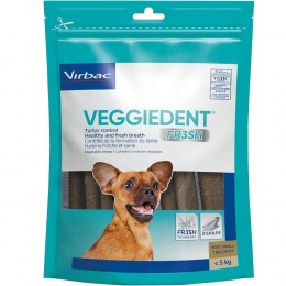 VIRBAC VeggieDent Fresh skanėstai dantų priežiūrai iki 5 kg. šunims 120g (XS)