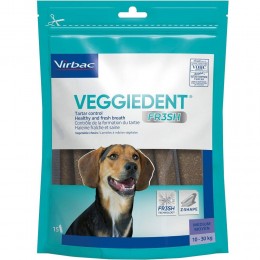 VIRBAC VeggieDent Fresh skanėstai dantų priežiūrai 10-30 kg šunims 350g (M)
