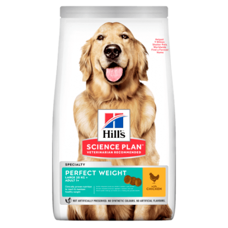 Hill's Canine Adult Perfect Weight Large Breed ėdalas šunims su vištiena 12kg