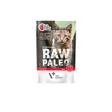 Raw Paleo Sterilised Cat Beef - guliašas katėms su jautiena 100g