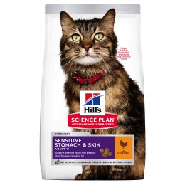 Hill's Feline Sensitive Stomach & Skin - Palaiko katės sveiką virškinamojo trakto veiklą