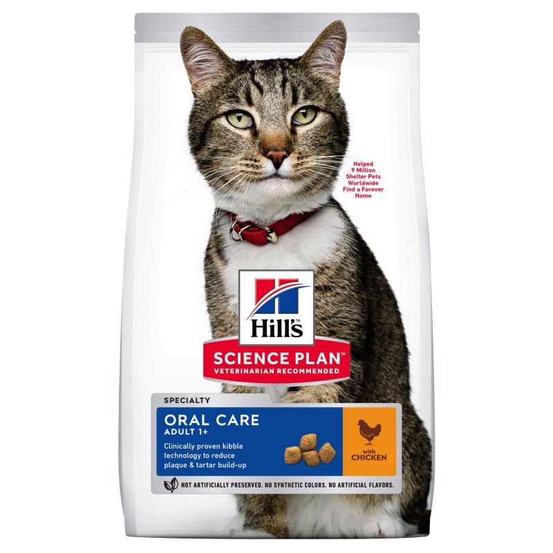 Hill's Feline Oral Care Adult - Suaugusioms katėms burnos higienai palaikyti