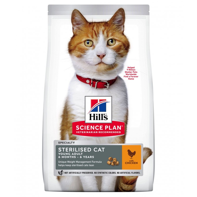 Hill's Sterilised Young Cat Chicken - Sterilizuotoms katėms su vištiena