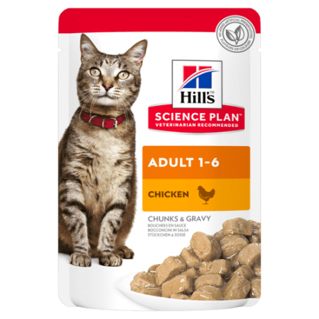 Hill's Feline Adult Chicken suaugusioms katėms guliašas su vištiena 85g