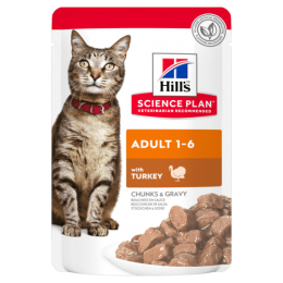 Hill's Feline Adult Turkey suaugusioms katėms guliašas su kalakutiena 12x85g