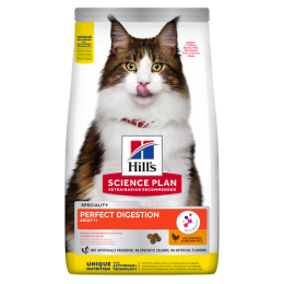 Hill‘s Feline Adult Perfect Digestion Chicken & Brown Rice katėms su vištiena 7kg 