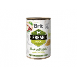 Brit Fresh kons. šunims Duck&Millet 400g