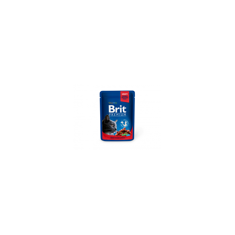 Brit Premium konservai katėms Beef Stew & Peas 100g