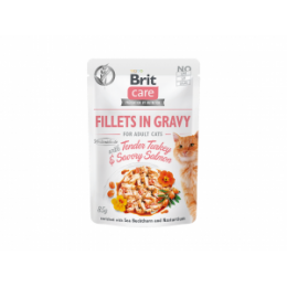 Brit Care Cat konservai katėms Fillets in Gravy Turkey & Salmon 85 g