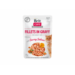 Brit Care Cat konservai katėms Fillets in Gravy Savory salmon 85 g