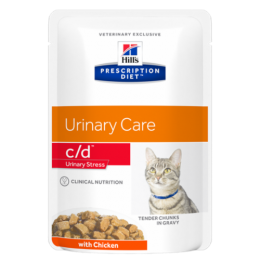 Hill's Feline c/d Urinary Stress guliašas katėms su vištiena 85g