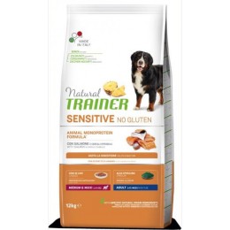 Tainer Natural DOG SENSITIVE NO GLUTEN ADULT M/M SALMON (lašiša) 12kg 