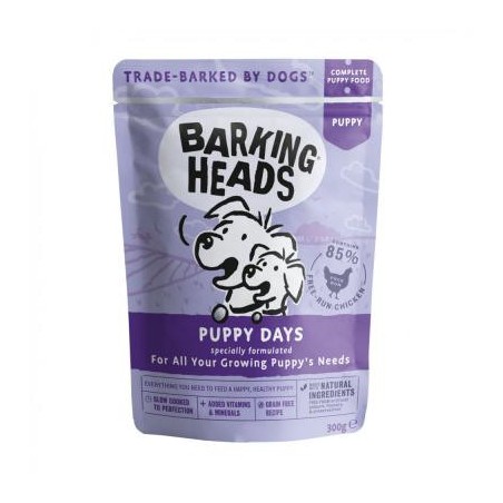 Barking Heads - Puppy Days konservai šuniukams su vištiena 10vntx300g