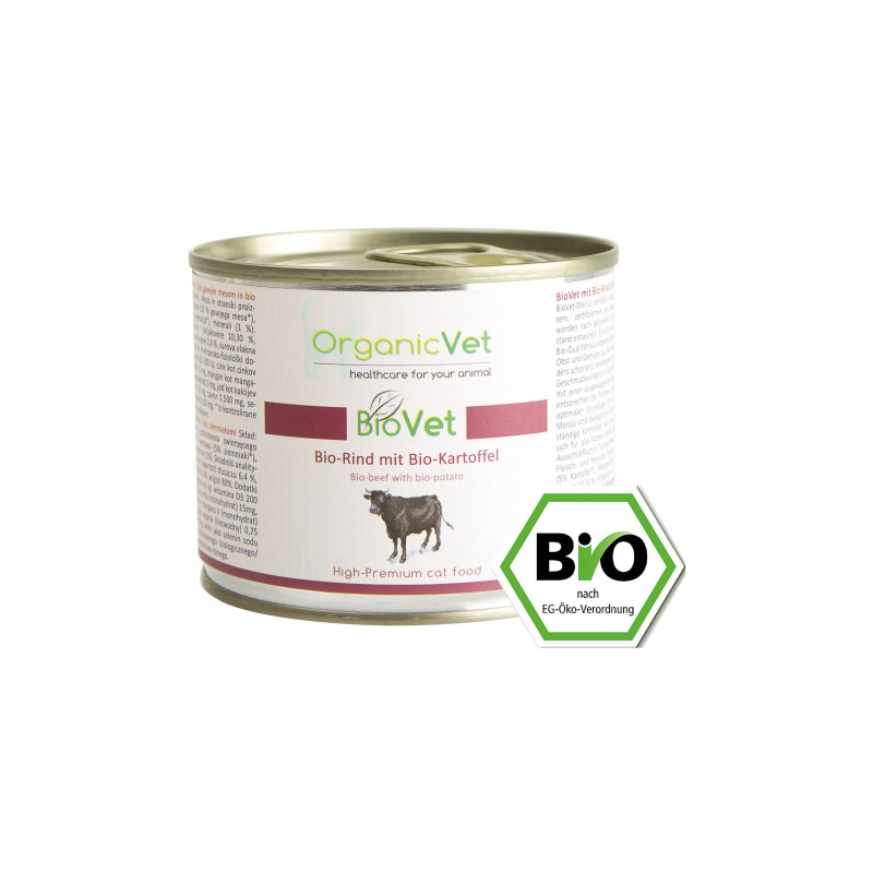 OrganicVet - Biovet BIO BEEF katėms 200g