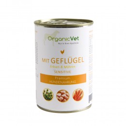 OrganicVet Poultry with peas & carrots konservai šunims 400g